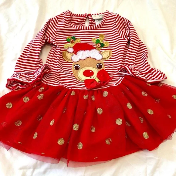Emily Rose Reindeer Christmas dress - Picture 2 of 8